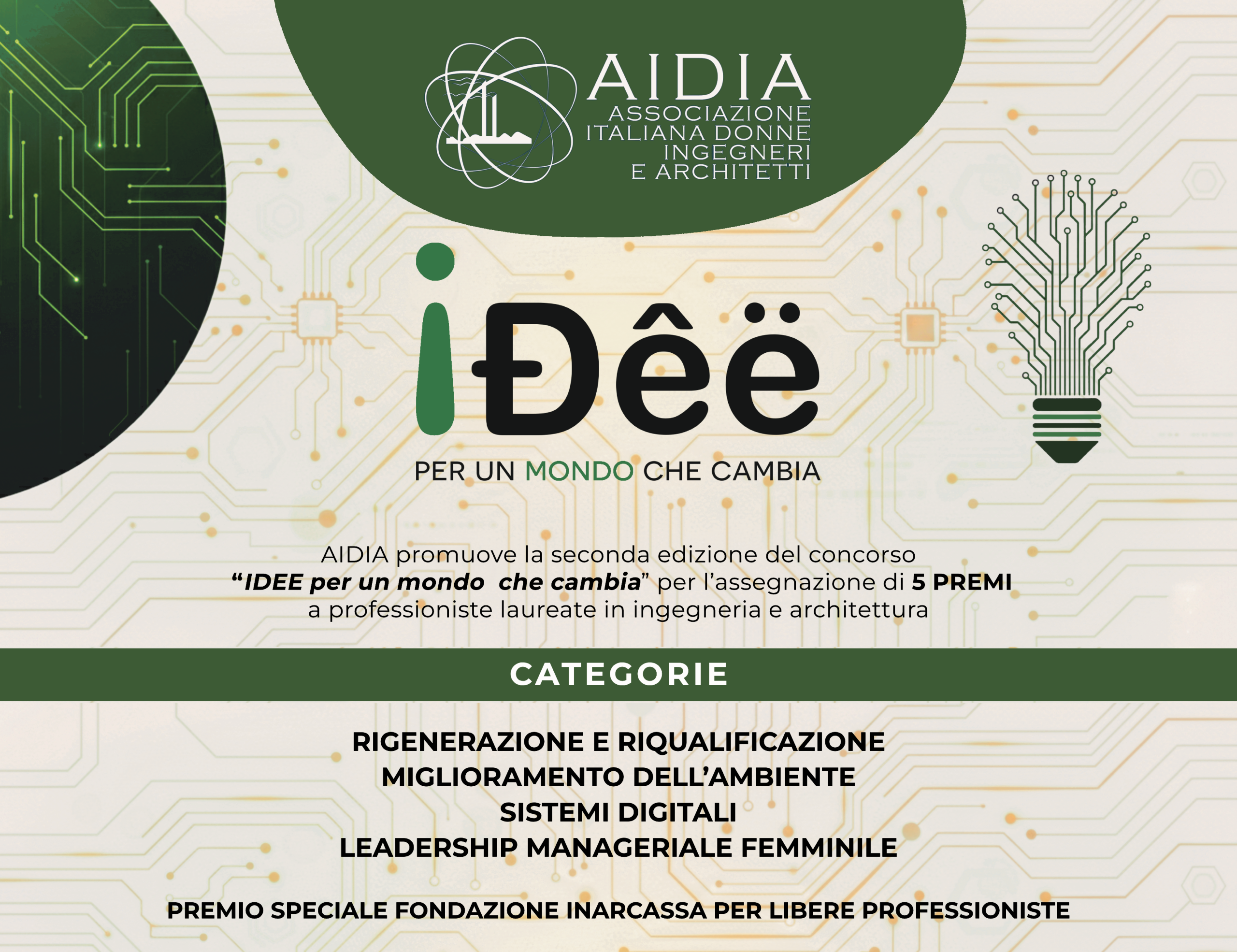 Premio AIDIA 2026: Al via la seconda edizione “Idee per un mondo che cambia”