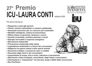 27° Premio “Laura Conti” 2026 per Tesi di Laurea (scadenza 30/11/2026)